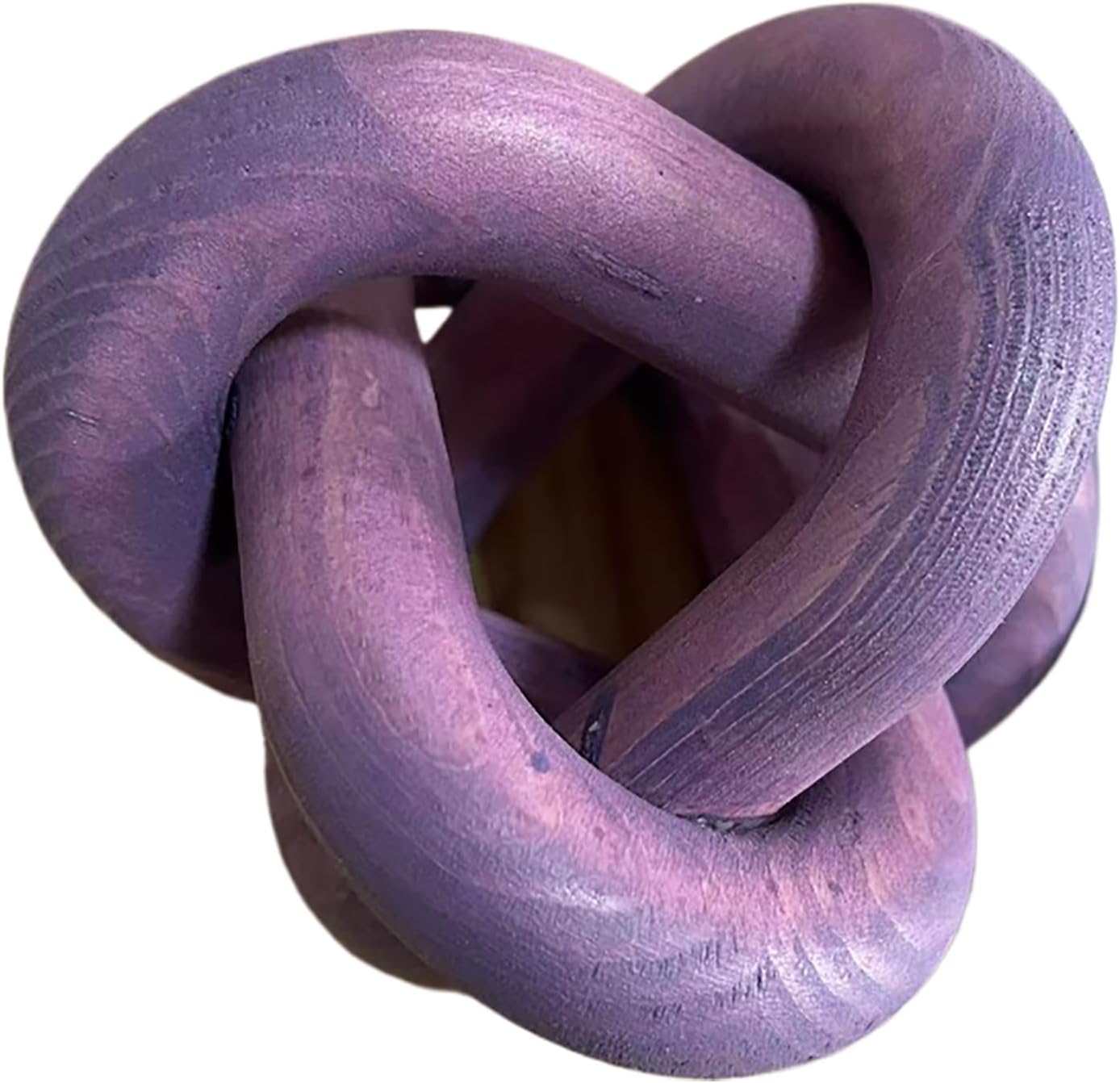 Wood Knot Chain Link Decor - 3 Link Boho Wooden Hand Carved Decorative Wooden Links Knots for Coffee Table Entryway Modern Farmhouse Shelf Decoration